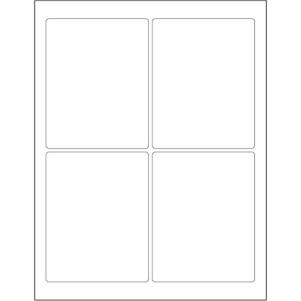 Bondad 3.75 x 4 0.75 in. White Rectangle Laser Labels, 400PK BO1701267 - main